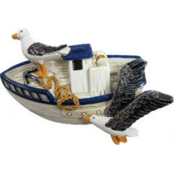 Boat and sea gull (magnet)