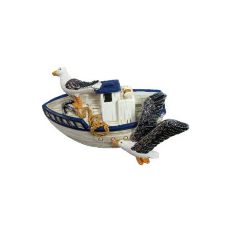 Boat and sea gull (magnet)