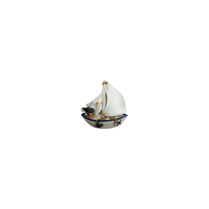 Sea gull and boat (magnet)