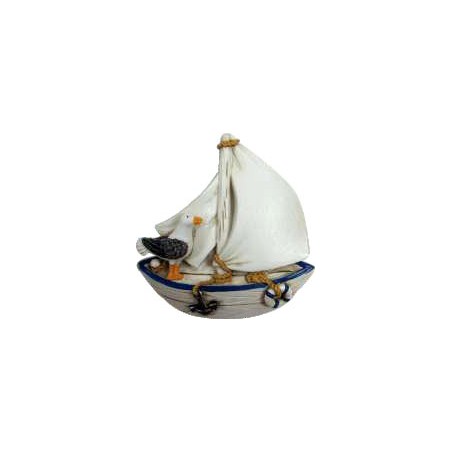 Sea gull and boat (magnet)