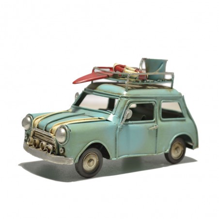 60's car with surfing boards