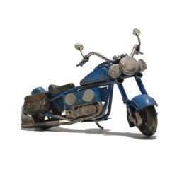 Harley Motorcycle blue 12cm